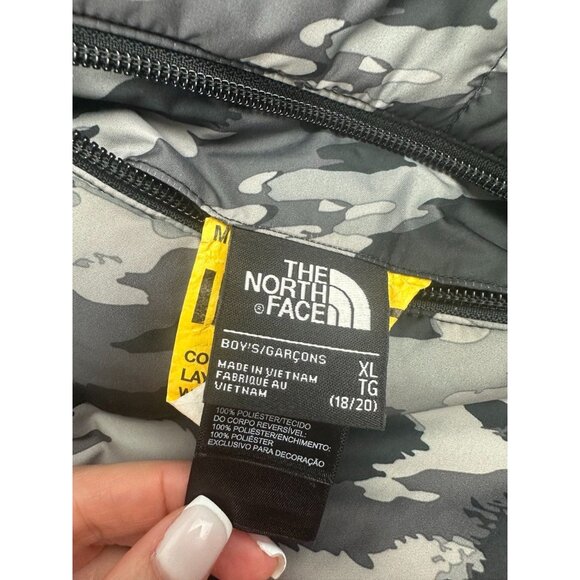 The North Face Jacket Youth 18/20 XL Reversible Winter Coat Camo Black - Picture 5 of 12